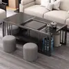 2025 Nova Mesa de Chá Simples Mesa Moderna para Preparo de Chá Mesa de Chá Kung Fu em Laje de Rocha Conjunto de Chá para Sala de Estar Escritório Recepção