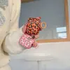 Capa de Fone de Ouvido com Estampa de Leopardo em Cor Contrastante Capa Protetora para AirPods Pro3 Adequada para Capa Bluetooth Sem Fio Apple 4ª Geração Imd