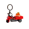 Chaveiro de triciclo clássico de fricção, brinquedo divertido para aliviar o estresse de estudantes, pequeno pingente, acessório de bolsa, pequeno presente no atacado