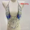 Cadena Corporal de Cuentas Hecha a Mano Yiwang Top Halter Ropa de Abrigo para Transmisión en Vivo, Ropa de Perlas de Alta Resistencia al por Mayor