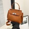Maletín Vintage para Mujer 2026 Nueva Moda Tendencia Versátil Bolso Tote Nicho Patrón Lichi Bolso de Hombro Kelly