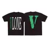 Camiseta Masculina Autêntica Vlone Fog V Grande Manga Curta Dragão Chinês Edição Limitada Estilo Hiroshi Fujiwara Marca Tendência Solta
