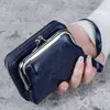 Nueva Moda Billetera de Mujer Corta Gran Capacidad Portamonedas Bolso Tarjetero Múltiples Tarjetas Cartera de Mano de Cuero Aceitado con Cera