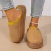 Chinelos de algodão fechados para outono e inverno para homens e mulheres, com forro espesso de lã de cordeiro, sola grossa de EVA, antiderrapantes, chinelos de pelúcia para casa