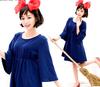 Servicio de Entrega Kiki Cos Miyazaki Hayao Vestido de Mujer de Tela Romana con Cintura Elástica