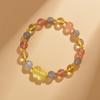 Pulseira corajosa de cristal de ametista citrino áqua-marinha cristal de morango pedra da lua cinza atacado natural pulseira original da moda