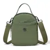 Bolsa transversal compacta à prova d'água de nylon, cor sólida, simples e estilosa, para mulheres, leve e versátil para viagens e deslocamentos, adequada para carregar um telefone celular
