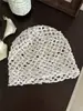 2026 Verano Estilo Ins Suéter de Malla con Lentejuelas Gorro Estilo Dulce Fresco Transpirable Gorro de Punto tipo Cúpula para Mujer