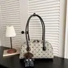 Bolsa de lona para mujer, nueva colección otoño/invierno 2026, bolsa tipo almohada de gran capacidad, bolso de hombro de moda, bolso de axila, bolso para ir al trabajo, bolso de lunares