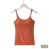 Novo estilo meninas 'vest sólido cor strapless sling vest com peito pad top para as mulheres verão nipping base anti-andar peito envolvente
