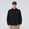 Ropa de Hombre Fengshe / Camisa Polo Estampada Nueva Primavera y Otoño 2026 para Hombre, Forrada de Polar, Engrosada, de Manga Larga, Corte Holgado, Sudadera con Cuello de Solapa