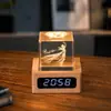 Luz Noturna de Cristal para Relógio Cubo de Nuvem Ornamento de Mesa Luminária de Cabeceira Árvore de Cristal Presente de Natal para Meninas Transfronteiriço