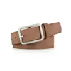Cinturón Retro Mate de Hebilla Cuadrada Simple y Versátil, Cinturón de Cuero Unisex de Longitud Extendida, Cinturón Sencillo para Estudiantes, Moderno y Sencillo