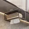 Suporte de Papel Toalha de Cozinha, Porta-Papel de Parede sem Furos, Cesta Suspensa para Lenços Umedecidos sob o Armário, Armazenamento de Caixa de Lenços Invertida