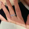Moda Luxo Leve Super Bonito Série Roxa Anel de Dedo Roxo Brilhante Rosa para Mulheres Anel de Corindo Vermelho Diamante Indústria Pesada de Alta Qualidade
