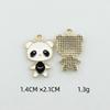 DIY design bonito acessórios liga gotejamento panda pequeno pingente pulseira colar jóias acessórios atacado
