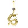 Gebei Europeo y Americano transfronterizo zodíaco Dragón anillo para ombligo clavo para ombligo Anillo para ombligo de Dragón Chino adornos para ombligo joyería para perforación corporal de fábrica en stock
