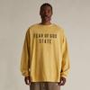 Camiseta Essentials Hhh da Marca Americana Trendy com Estampa de Letras Escondidas, Corte Solto, Tecido Pesado, Manga Longa, para Homens e Mulheres