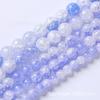 Cuentas sueltas de vidrio craquelado de palomitas de maíz de doble color azul púrpura comercio Ming fundido DIY accesorios para collar pulsera con cuentas al por mayor
