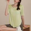 Top de Yoga Copo de Nieve de Tencel para Mujer de Alto Valor Ropa Deportiva para Correr y Entrenamiento Camiseta de Fitness Adelgazante Profesional para Exteriores