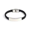 Pulseras Transfronterizas, Accesorios de Cuero Japoneses y Coreanos, Pulseras de Cuero Tejido Estilo Pareja, Pulseras de Cuero Liso Curvado Simples y Versátiles