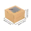Caja de Empaque para Dulces de Donut con Ventana, Caja para Tartaletas de Huevo, Caja para Muffins, Caja para Postres Horneados para Llevar, Caja para Pasteles