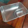 Caja Desechable para Papas Fritas, Caja para Ensalada, Empaque para Papas Fritas, Caja para Ensalada, Caja de Empaque Cuadrada de Plástico de Una Sola Pieza, Caja para Frutas y Verduras