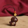 Sándalo Caballo Llave Zodiaco Pony Colgante para Teléfono Móvil Colgante de Lujo para Llave de Coche Colgante para Bolso Cuerda para Llave