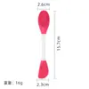 Pincel de Silicone Dupla Face para Máscara, Escova de Limpeza Facial, Espátula Misturadora de Máscara de Argila, Espátula Misturadora de Máscara, Escova de Limpeza Esfoliante para Limpeza de Poros