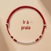 Pulseira de Mão de Menina Corda de Mão Bambu da Sorte Corda Vermelha 2023 Novo Design de Nicho Tornozeleira Presente para Mulheres Trançada