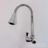 Grifo de lavabo, agua fría solamente, aleación de zinc, montado en la pared para balcón, grifo giratorio universal para lavabo de lavandería, cabezal a prueba de salpicaduras