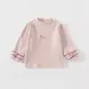Chaqueta ligera de plumas estilo coreano para bebé niña, conjunto de tres piezas para bebé, nuevo conjunto de capa base de manga larga y pantalones cálidos para niñas de otoño e invierno