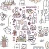 Estilo coreano fofo grafite coelho fofo adesivos de cartão goo ins criativo desenho animado goo livro diy adesivos decorativos adesivos