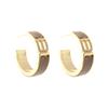 Aretes de Letras, Estilo Vintage Francés, Nuevos Aretes Versátiles Estilo Corte para Mujer N1023, Círculos Exquisitos