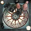Toalha de Mesa Tarot Fase da Lua Geométrico Jogo de Cartas Tarot Tecido de Mesa Veludo