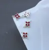 Acessórios para Joias DIY Zircônia Micro-Incustada de Conservação de Cor Trevo de Quatro Folhas Pingente Duplo Brincos Grampo de Cabelo Materiais DIY