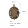 13x 18 Oval diy material feito à mão atacado liga acessórios de joalheria Gema do Tempo base colar chaveiro