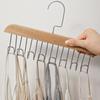 Sling hanger onda madeira maciça gancho de roupas domésticas cabide, cinto, roupa interior, lenço de seda, rack, artefato de armazenamento multifuncional