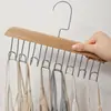 Cabide de Ombro Madeira Maciça Gancho Onda Casa Pendurar Roupas Cinto Roupa Íntima Lenço Cinto Cabideiro Artefato de Armazenamento Multifuncional