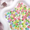 Decorações versáteis de nail art florais de cor sólida estilo coreano, pingentes de unhas de florzinhas doces 3D com tema de primavera, decorações de resina para capa de celular