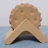 Nogal negro madera maciza posavasos para galletas aislamiento para el hogar plato para tazón alfombrilla cuadrada de haya alfombrilla aislante de madera para galletas