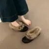 Zapatos de Peluche Retro con Lazo Oculto para Aumentar la Altura para Mujer, Nuevos de Otoño Invierno, Versátiles, Zapatos de Algodón tipo Birken, Botas de Nieve con Felpa