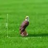 Miniatura de águia de cabeça branca, acessório de resina para criar micro-paisagens realistas, jardinagem, decorações DIY e enfeites de carro