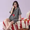 [Algodón Puro] Nuevo Estilo 2026 Pijamas para Mujer, Manga Corta de Verano, Dibujos Animados Casuales, Pantalones Cortos Sueltos, Conjunto de Dos Piezas, Ropa de Casa