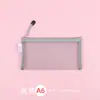 Bolsa de Archivo Transparente Oficina Gran Capacidad Malla de Nailon Duradera Bolsa de Información A4 Mochila Escolar Cierre de Cremallera Bolsa de Almacenamiento