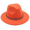 Chapéu de Coco Estilo Xizang Amazon Chapéu de Jazz Elegante Chapéu Elegante Britânico de Feltro Chapéu de Lã com Aba Larga e Rebites para Homens e Mulheres Venda por Atacado