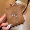 Estilo Ins Coreano Luxo Leve Pérola Aço Titânio Colar Feminino Versátil Design de Alto Padrão Corrente para Clavícula Joia Atacado