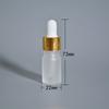 Botella de vidrio transparente esmerilado para aceite esencial de 5 ml, sub-botella original para líquido, sub-embalaje para esencia, botella de vidrio, botella vacía, botella con gotero