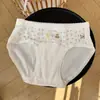 Roupa Íntima Feminina Kamiao Tamanho Estendido, Algodão Bebê Classe A, Antibacteriana, Ursinho Roxo Doce, Calcinha Respirável para Jovem de Cintura Média