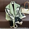 Bufanda de Algodón y Lino con Diseño de Tablero de Ajedrez para Otoño e Invierno, Moda Japonesa y Coreana para Mujer, Chal Protector Solar, Toalla de Playa, Estampado a Cuadros, Cálido para el Cuello